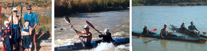 Dads and sons canoeing