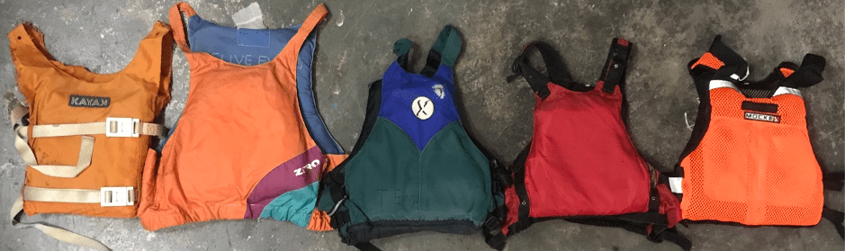 Canoeing lifejackets